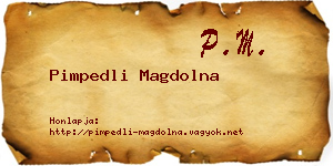 Pimpedli Magdolna névjegykártya